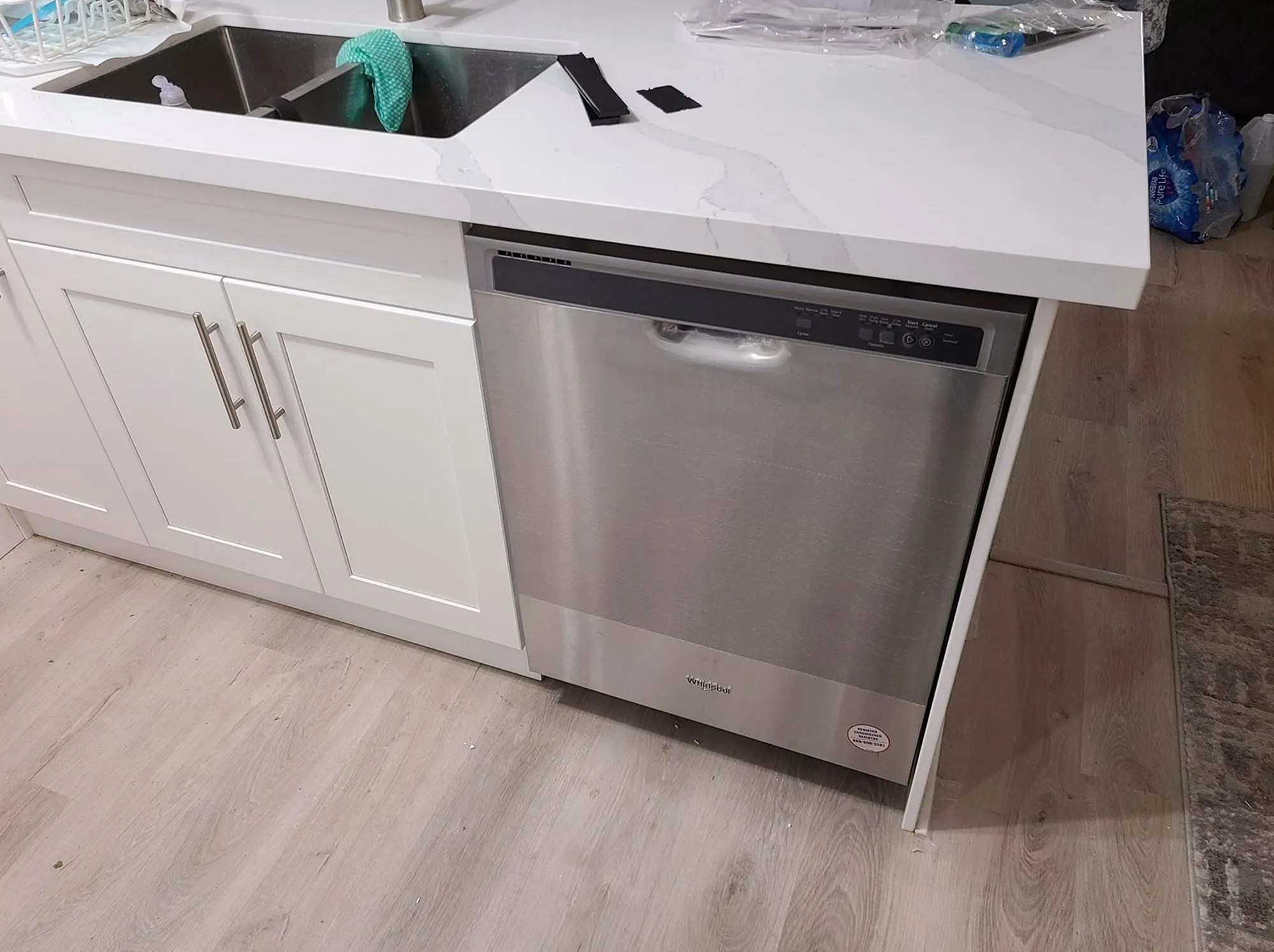 Stainless steel dishwasher after dishwasher repair in Cincinnati